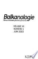 Balkanologie