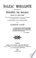 Balzac Moraliste