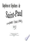 Baptêmes et sépultures de Saint-Paul d'Aylmer (1841-1941).