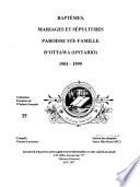 Baptêmes, mariages et sépultures