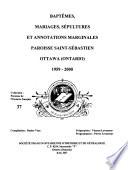Baptêmes, mariages, sépultures et annotations marginales