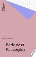 Barbarie et Philosophie