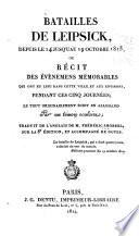 Batailles de Leipsick