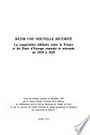Bâtir une nouvelle sécurité