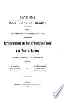Bayonne sous l'ancien régime