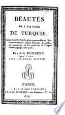 Beautés de l'histoire de Turquie;