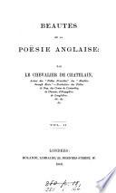 Beautés de la poësie anglaise [tr.] par le chevalier de Chatelain