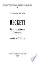 Beckett, les fictions brèves