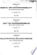 Beiblatt zum Gesetz- und Verordnungsblatt für die Okkupierten gebiete Belgiens