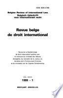 Belgian review of international law