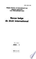 Belgian review of international law
