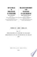 Belgisch tijdschrift voor filologie en geschiedenis