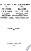 Belgisch tijdschrift voor philologie en geschiedenis