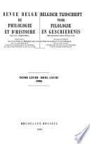 Belgisch tijdschrift voor philologie en geschiedenis