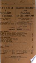 Belgisch tijdschrift voor philologie en geschiedenis