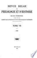 Belgisch tijdschrift voor philologie en geschiedenis