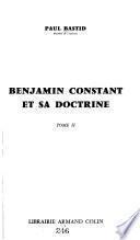 Benjamin Constant et sa doctrine...