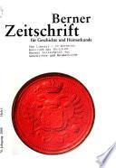 Berner Zeitschrift für Geschichte und Heimatkunde