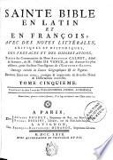 Biblia lat.-gall., (dite de Vence) - Sainte Bible en Latin et en Français