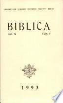 Biblica: Vol.74