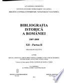 Bibliografia istorică a României: 2007-2008