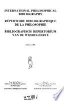 Bibliografisch Repertorium Van de Wijsbegeerte