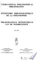 Bibliografisch Repertorium Van de Wijsbegeerte