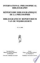 Bibliografisch Repertorium Van de Wijsbegeerte )