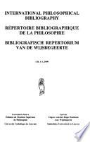 Bibliografisch Repertorium Van de Wijsbegeerte