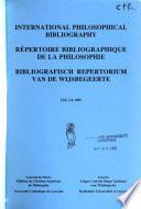 Bibliografisch Repertorium Van de Wijsbegeerte