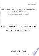 Bibliographie alsacienne