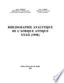 Bibliographie analytique de l'Afrique antique XXXII (1998)