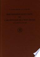 Bibliographie analytique de l'archéologie de l'Irān ancien