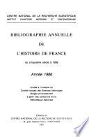 Bibliographie annuelle de l'histoire de France du cinquième siècle ...