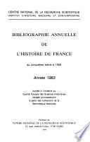 Bibliographie annuelle de l'histoire de France du cinquième siècle ...