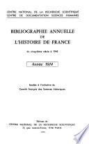 Bibliographie annuelle de l'histoire de France du cinquième siècle ...