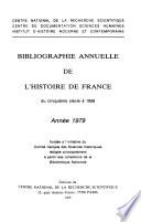 Bibliographie annuelle de l'histoire de France du cinquième siècle ...