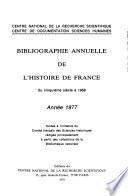 Bibliographie annuelle de l'histoire de France du cinquième siècle ...