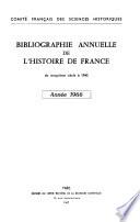 Bibliographie annuelle de l'histoire de France