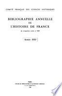 Bibliographie annuelle de l'histoire de France