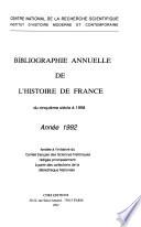 Bibliographie annuelle de l'histoire de France