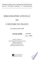 Bibliographie annuelle de l'histoire de France