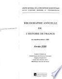Bibliographie annuelle de l'histoire de France