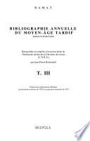 Bibliographie annuelle du Moyen Âge tardif