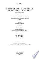 Bibliographie annuelle du moyen-âge tardif