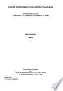 Bibliographie - Centre de documentation des droits antiques