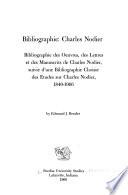 Bibliographie: Charles Nodier