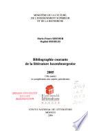 Bibliographie courante de la littérature luxembourgeoise