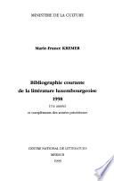 Bibliographie courante de la littérature luxembourgeoise