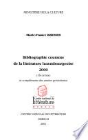Bibliographie courante de la littérature luxembourgeoise